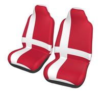 WZYCWB Danish flag Car Seat Protectors (2 Pack) - Vehicle Seat Covers for Sedan, SUV, Truck & Van, Interior Protection