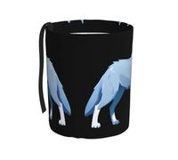 WZYCWB Data Breach Wolf Portable car Trash can, Practical car Storage Bucket, Practical, Convenient and Foldable, a Must-Have for Cars.