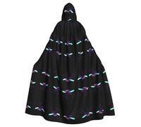WZYCWB Data Mosquito Virus Printed hooded cape suitable for masquerade, Halloween party cosplay props