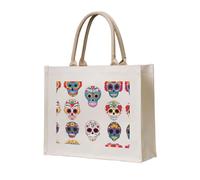WZYCWB Day of the Dead Masks Printed three-dimensional canvas tote bag suitable for travel, work, fitness, camping and beach carrying
