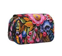 WZYCWB Decorative Hand Painting Patterned Portable Pencil Case ideal for organizing pens in the office or storing makeup brushes