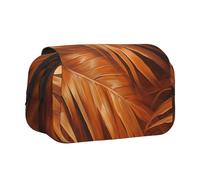 WZYCWB Deep yellow leaves Patterned Portable Pencil Case ideal for organizing pens in the office or storing makeup brushes