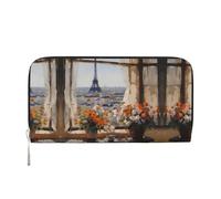 WZYCWB Deer by the river Leather clutch bags zipper wallets and card holders are perfect for travel or daily use, Beautiful Pylons in the Distance, One Size