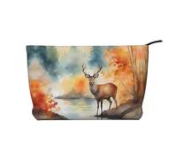 WZYCWB Deer by The River Printed Cosmetic Storage Bag, Perfect for Business Trips and Travel.