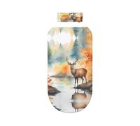 WZYCWB Deer by the river Printed swaddle blanket set + cute headband, baby swaddle blanket after bath