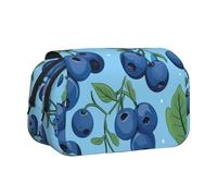 WZYCWB Delicious Blueberries Patterned Portable Pencil Case ideal for organizing pens in the office or storing makeup brushes