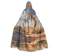 WZYCWB Desert Architecture Halloween hooded cape suitable for party carnival role-playing costumes