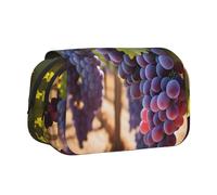 WZYCWB Desert Grapes Patterned Portable Pencil Case ideal for organizing pens in the office or storing makeup brushes