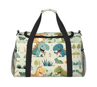 WZYCWB Dog Girl with Flowers Handheld travel bag weekend bag fitness yoga bag suitable for fitness and other scenarios, Cute Little Baby Dinosaur, One Size