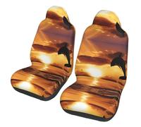 WZYCWB Dolphin at dusk Car Seat Protectors (2 Pack), Auto Seat Covers Guard Sedan, SUV, Truck, Van, Bus & Ferry Seats