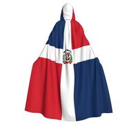 WZYCWB Dominican Republic Hooded Cape Adult Extended, Unisex Party Decoration Cape, Halloween, Carnival and Cosplay Costume