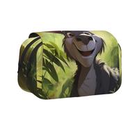 WZYCWB Donkey in the Jungle Patterned Portable Pencil Case ideal for organizing pens in the office or storing makeup brushes