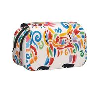 WZYCWB Doodle colorful dragon Patterned Portable Pencil Case ideal for organizing pens in the office or storing makeup brushes
