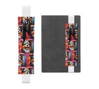 WZYCWB doodle dog Diary pencil pouches, PVC pen holders and pen holders with elastic bands, and bookmarks are the best gift choices., White, One Size