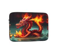 WZYCWB Dragon King in Fire 15 inch Printed laptop sleeve for 10-17-inch laptops, perfect for both business and leisure use.