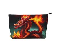 WZYCWB Dragon King in Fire Patterned Toiletry Storage Bag, Essential for organizing Cosmetics and Skincare Products.