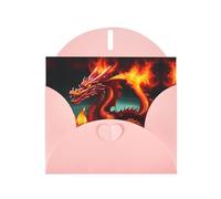 WZYCWB Dragon King in Fire Pink Printed Holiday Cards - Perfect for heartwarming holiday greetings