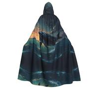 WZYCWB Dream Core Whale Patterned Hooded Cape - Ideal Costume for Carnival/Festival Party Cosplay