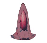 WZYCWB dream nuclear whale Printed Hooded Cape | Cosplay Costume, Halloween Anime Party Prop - Small