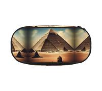WZYCWB Dreaming of The Pyramids of Khufu Large Capacity Pencil Bag - Multifunctional Storage Box, Portable and Durable Pencil Bag for Office and School Supplies