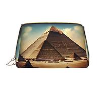 WZYCWB Dreaming of the Pyramids of Khufu Leather cosmetic bag with pockets, portable travel cosmetic bag, large capacity cosmetic storage bag,
