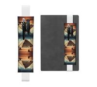 WZYCWB Dreaming of the Pyramids of Khufu Leather pen holder bookmarks, adjustable diary bookmarks, perfect as back-to-school or Christmas gifts,