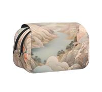 WZYCWB Dreamy landscape Patterned Portable Pencil Case ideal for organizing pens in the office or storing makeup brushes