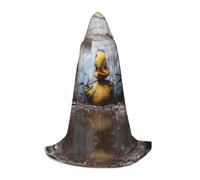 WZYCWB Duck Doodle Printed Hooded Cape | Cosplay Costume, Halloween Anime Party Prop - Small