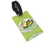WZYCWB Duck Flock Game Pattern Luggage Tags - Airplane Travel Accessories, Backpack and Luggage Tags