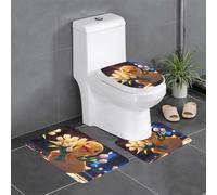WZYCWB Duckling holding flowers Bathroom non-slip mat set bedroom floor mat bathtub home decoration plush rug