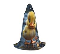 WZYCWB duckling standing Printed Medium Hooded Cape, Holiday Party Costume, Carnival Party Prop, Sizes S/M/L