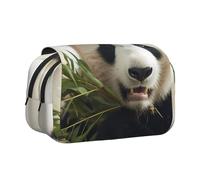 WZYCWB Dumb Panda Patterned Portable Pencil Case ideal for organizing pens in the office or storing makeup brushes