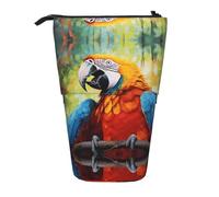 WZYCWB Dumb Parrot. Printed Retractable Pen Holder Suitable for use as a Simple Cosmetic Bag, Wallet, etc.