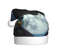 WZYCWB Eagle under the stars Adult New Year Santa Hat, Unisex Decorative Hat, Christmas New Year Party, 15.7 Inch High Plush Santa Hat