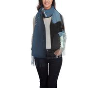 WZYCWB Eagle under the stars Printed tassel shawl evening dress shawl suitable for weddings banquets and ceremonies