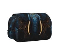 WZYCWB Eerie Elephant Patterned Portable Pencil Case ideal for organizing pens in the office or storing makeup brushes