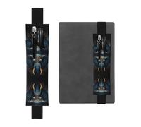 WZYCWB Eerie Elephant Printed Large-Capacity PVC Pen Holder + Creative Diary Pen Bag Set with Elastic Band Anti-Slip Design