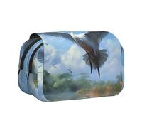 WZYCWB Egrets taking off Patterned Portable Pencil Case ideal for organizing pens in the office or storing makeup brushes