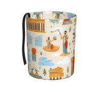 WZYCWB Egyptian Architecture Hanging car Trash can, Suitable for SUV, Truck and car, as a Foldable car Storage Box Accessories, Practical and Convenient, Practical Accessories