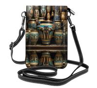 WZYCWB Egyptian Magic Jar Lightweight leather crossbody phone bag, women's shoulder bag cell phone wallet, travel bag with credit card slots,