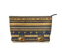 WZYCWB Egyptian Pharaonic Frescoes Printed Travel Cosmetic Bag, Perfect for Business Trips and Vacations.