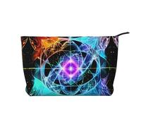 WZYCWB Eight Dimensional Space Corduroy cosmetic bag, women's portable zipper handbag purse, suitable for travel and daily storage, cosmetics