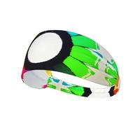 WZYCWB Elastic Exercise Headband, Outdoor Sports Elastic Headband, Fitness, Yoga, Running, Cycling Colored Crayon Circles Pattern