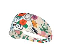 WZYCWB Elastic Exercise Headband, Outdoor Sports Elastic Headband, Fitness, Yoga, Running, Cycling Cute White Tiger Pattern