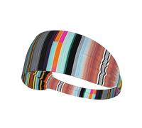 WZYCWB Elastic Exercise Headband, Outdoor Sports Elastic Headband, Fitness, Yoga, Running, Cycling Irregular Vertical Lines Pattern