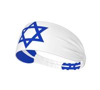 WZYCWB Elastic Exercise Headband, Outdoor Sports Elastic Headband, Fitness, Yoga, Running, Cycling Israeli Flag Pattern