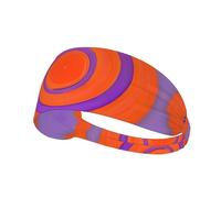 WZYCWB Elastic Exercise Headband, Outdoor Sports Elastic Headband, Fitness, Yoga, Running, Cycling Orange Circle Centre Pattern