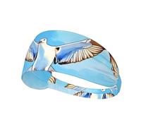 WZYCWB Elastic Exercise Headband, Outdoor Sports Elastic Headband, Fitness, Yoga, Running, Cycling Seagulls in Flight Pattern