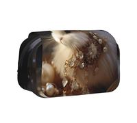 WZYCWB Elegant Bunny Patterned Portable Pencil Case ideal for organizing pens in the office or storing makeup brushes