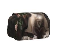 WZYCWB Elegant Siamese Cat Patterned Portable Pencil Case ideal for organizing pens in the office or storing makeup brushes